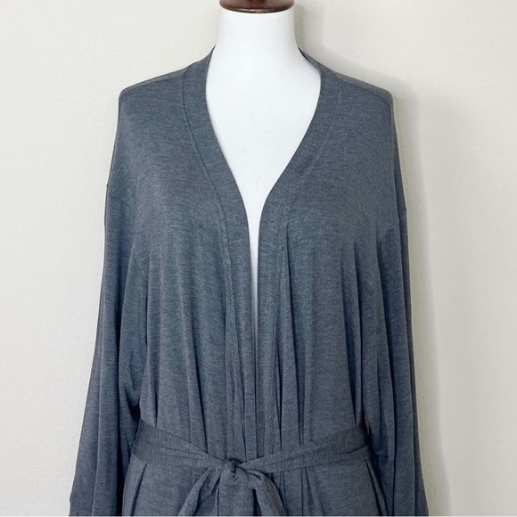 HATCH Hatch-To-Hospital Charcoal Gray Postpartum Bamboo Robe - Picture 4 of 13